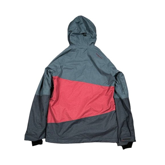 Oakley Cottage Insulated Snowboard Jacket Men's‎ Sz M Medium Gray / Red - Picture 9 of 10
